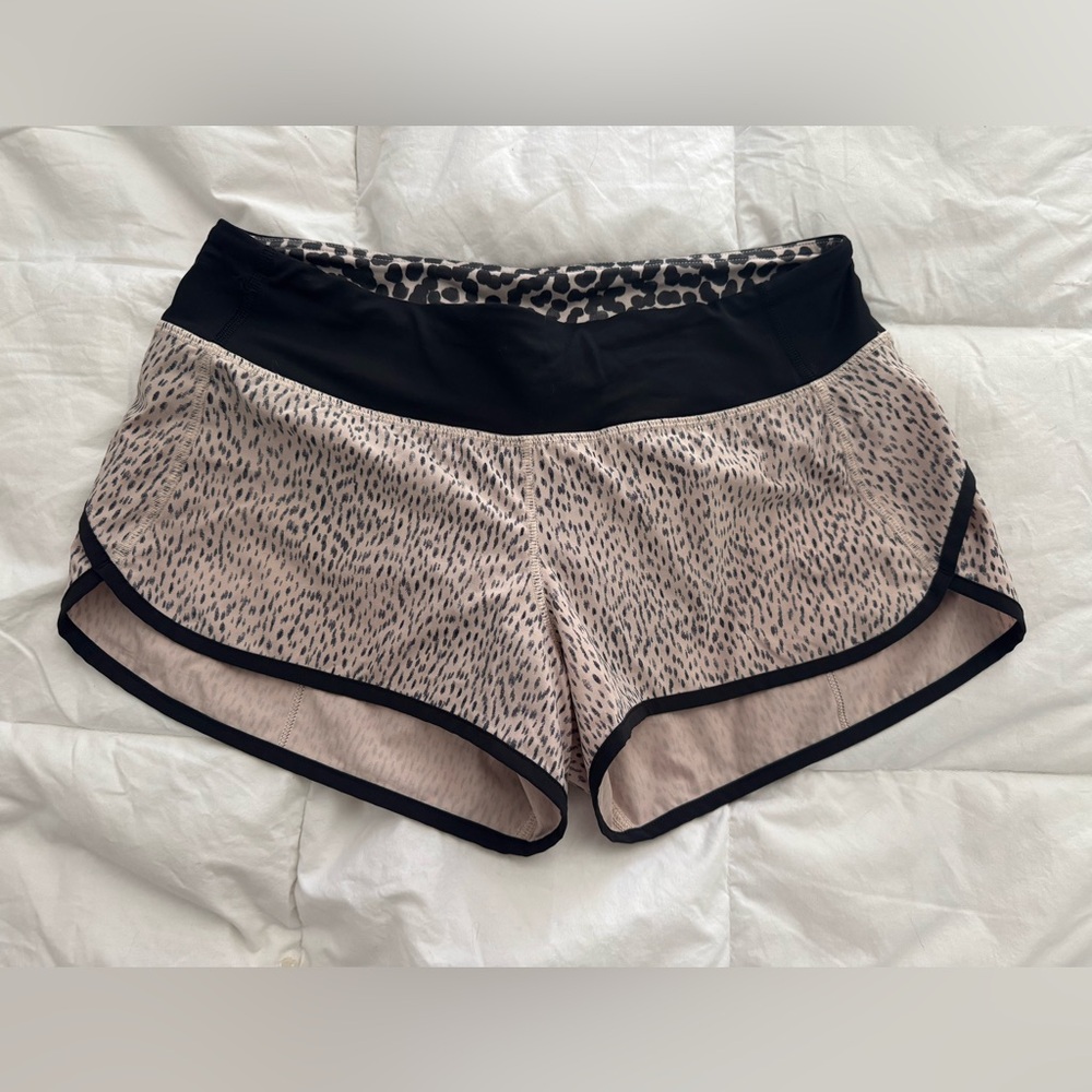 Lululemon Athletica vintage Black and Cream Speed Shorts